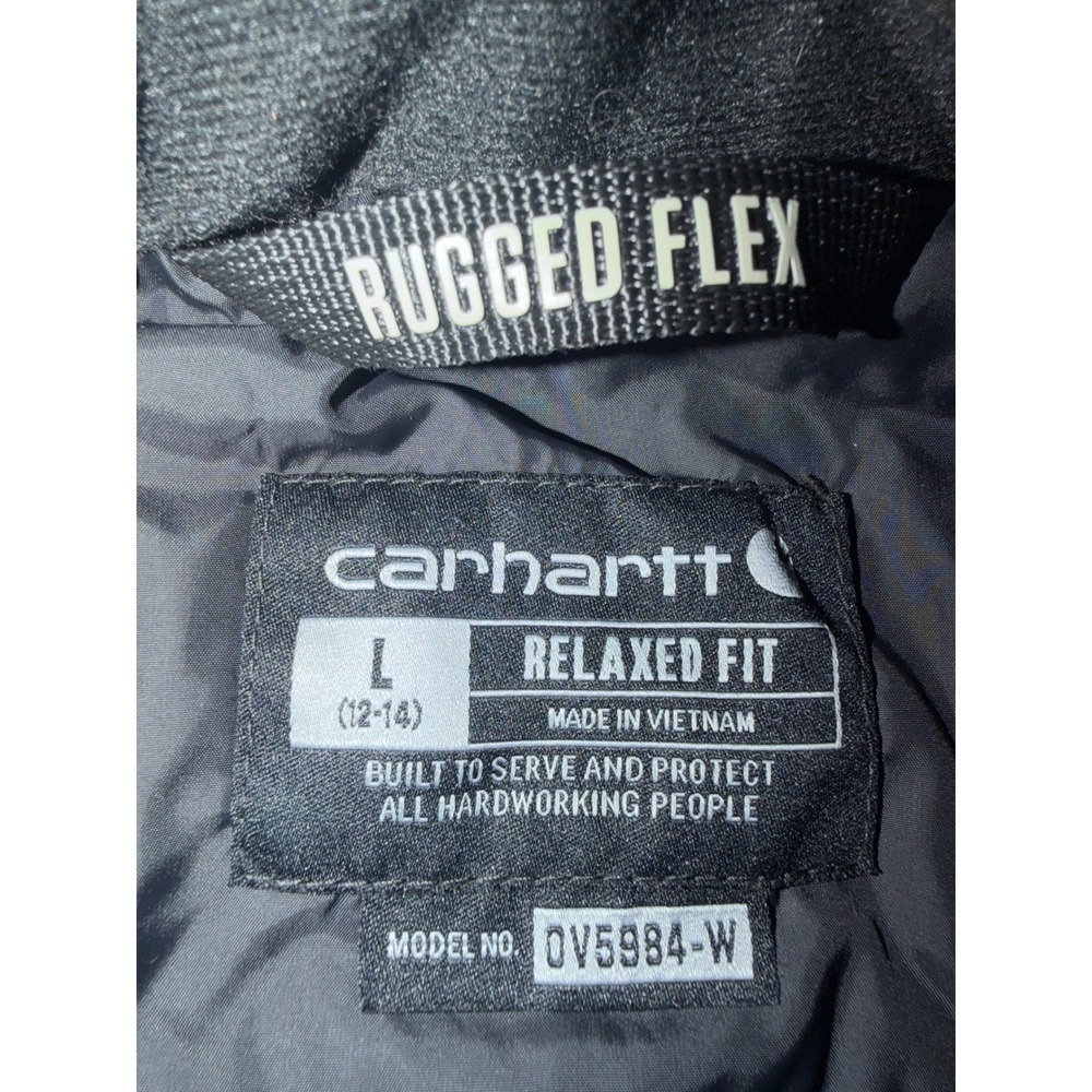Carhartt Womens Rugged Flex Relaxed Fit Quilted‎ Puffer Vest Black OV5984-W L - Picture 2 of 7